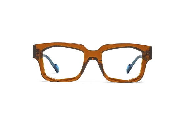 Men's prescription glasses, "Impulso" model, brown